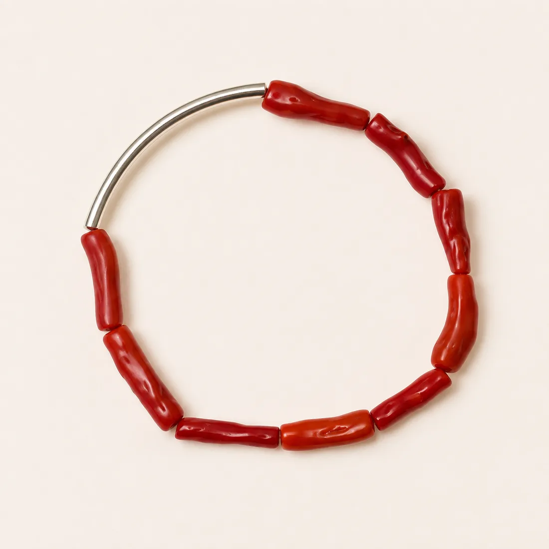Bracelet Alba — corail rouge naturel AMAYAS Maroc