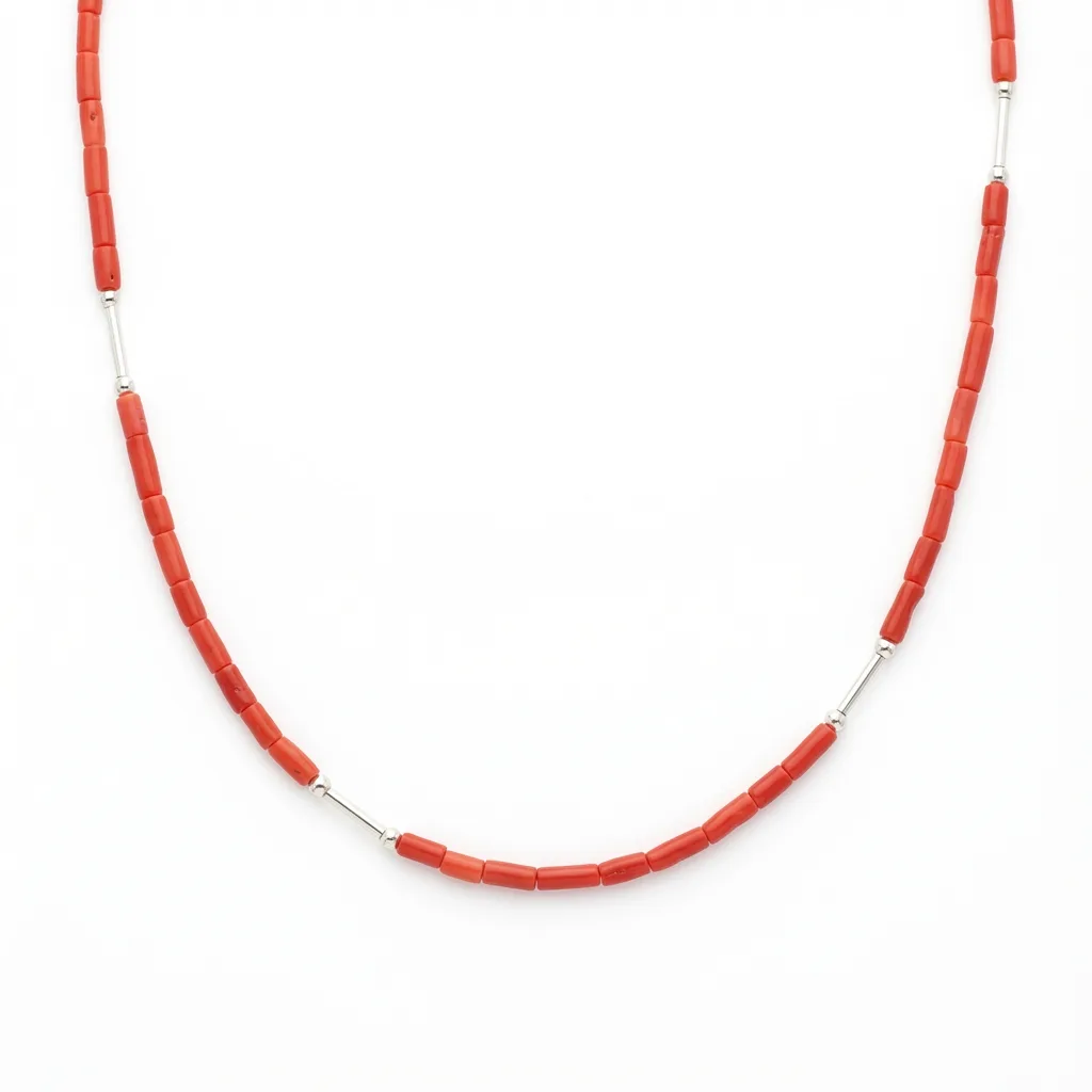 Collier Marea AMAYAS — collection prestige corail rouge argent 925