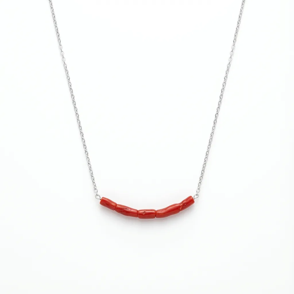 Collier Rubelite - studio ambiance corail exclusif AMAYAS