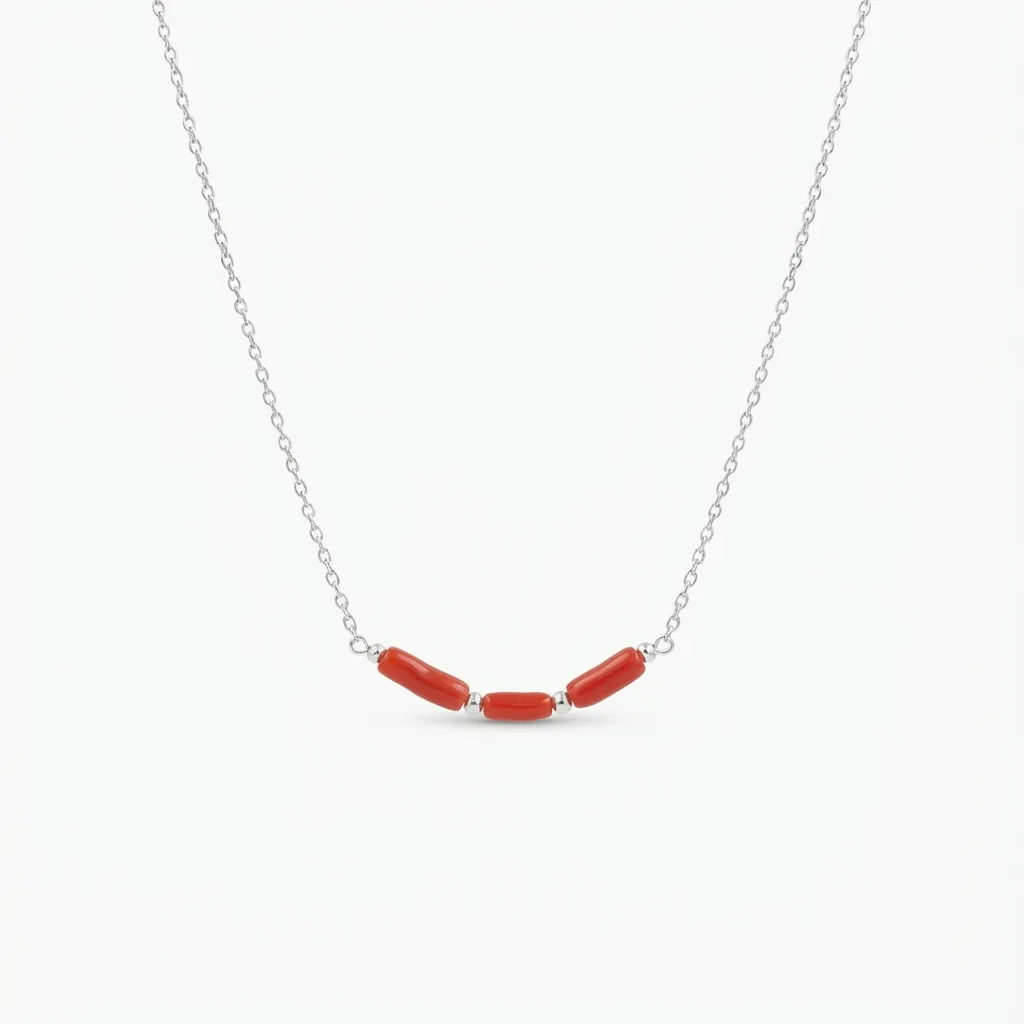 Collier Tamrit - studio bijou berb�re corail AMAYAS
