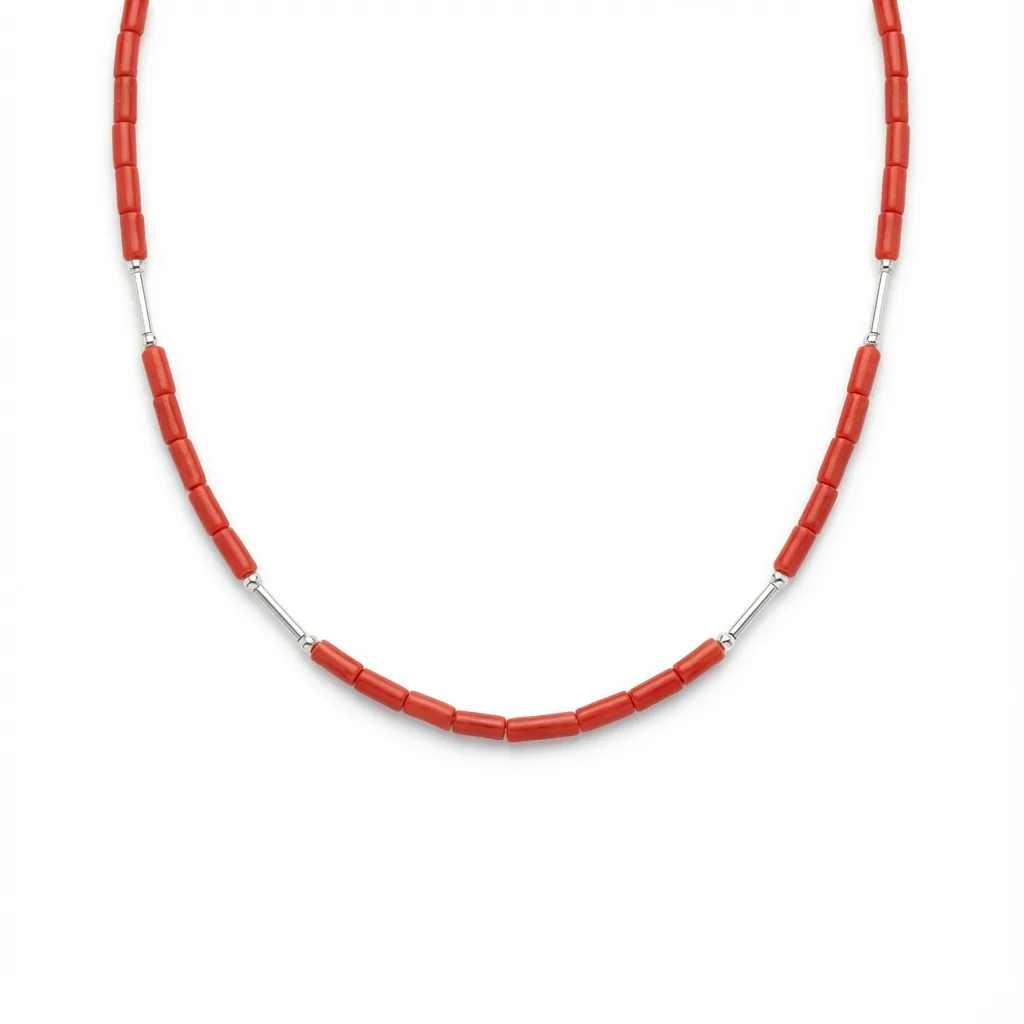 Collier Marea — corail naturel argent 925